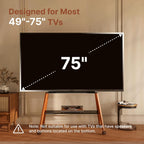 Rolling TV Stand with Wheels for 49 to