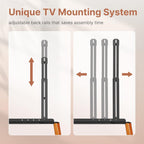 Rolling TV Stand with Wheels for 49 to