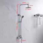 Roma Rain Shower System Mixer Tap Set Chrome