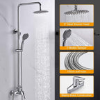 Roma Rain Shower System Mixer Tap Set Chrome