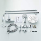 Roma Rain Shower System Mixer Tap Set Chrome