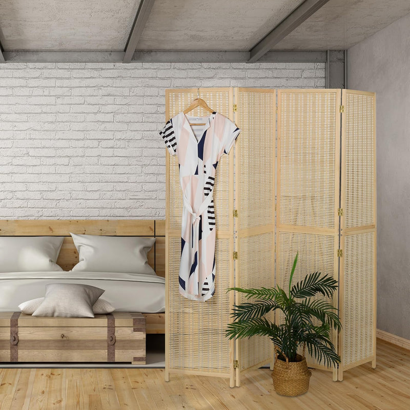 Room Divider 4-Panel Folding Screen