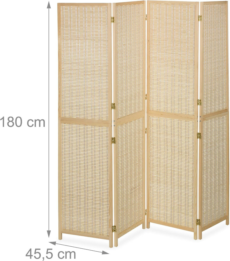 Room Divider 4-Panel Folding Screen