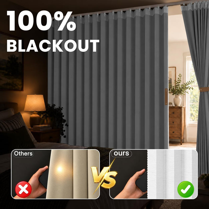 Room Divider Curtain Sets with Flexible Ceiling Track
