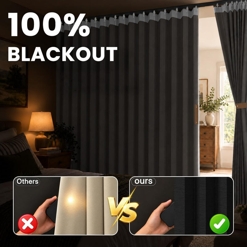 Room Divider Curtain Sets with Flexible Ceiling Track