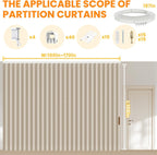 Room Divider Curtain Sets with Flexible Ceiling Track