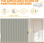 Room Divider Curtain Sets with Flexible Ceiling Track