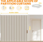 Room Divider Curtain Sets with Flexible Ceiling Track