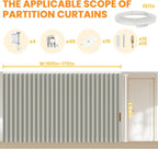 Room Divider Curtain Sets with Flexible Ceiling Track