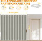 Room Divider Curtain Sets with Flexible Ceiling Track