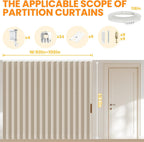 Room Divider Curtain Sets with Flexible Ceiling Track