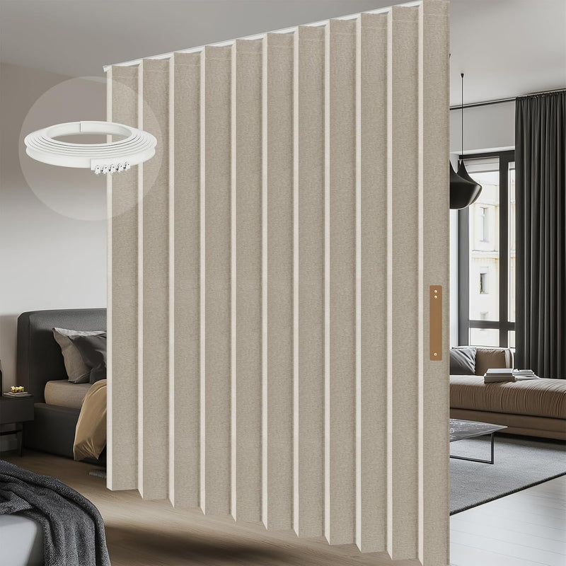 Room Divider Curtain Sets with Flexible Ceiling Track
