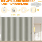 Room Divider Curtain Sets with Flexible Ceiling Track