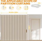 Room Divider Curtain Sets with Flexible Ceiling Track