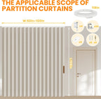 Room Divider Curtain Sets with Flexible Ceiling Track