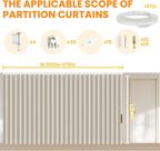 Room Divider Curtain Sets with Flexible Ceiling Track