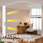 Room Divider Curtain Sets with Flexible Ceiling Track