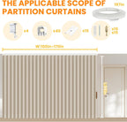 Room Divider Curtain Sets with Flexible Ceiling Track