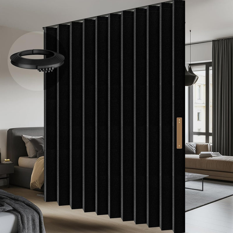 Room Divider Curtain Sets with Flexible Ceiling Track