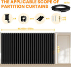 Room Divider Curtain Sets with Flexible Ceiling Track