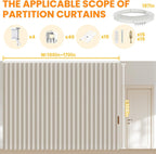 Room Divider Curtain Sets with Flexible Ceiling Track