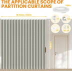 Room Divider Curtain Sets with Flexible Ceiling Track