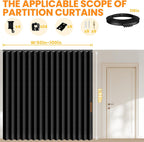 Room Divider Curtain Sets with Flexible Ceiling Track