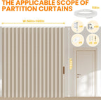 Room Divider Curtain Sets with Flexible Ceiling Track