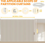 Room Divider Curtain Sets with Flexible Ceiling Track