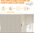 Room Divider Curtain Sets with Flexible Ceiling Track