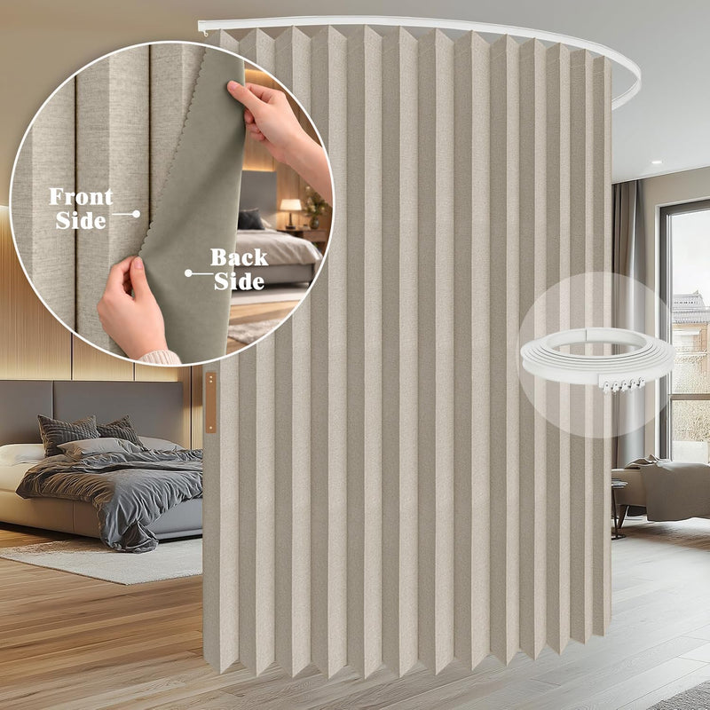 Room Divider Curtain Sets with Flexible Ceiling Track