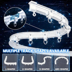 Room Divider Curtain Sets with Flexible Ceiling Track