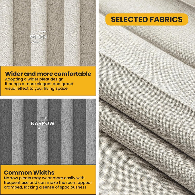 Room Divider Curtain Sets with Flexible Ceiling Track