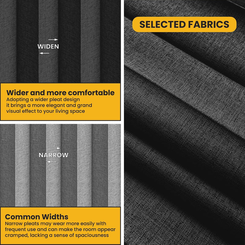 Room Divider Curtain Sets with Flexible Ceiling Track