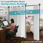 Room Divider No Drilling Curtain Rods Hanging Wall