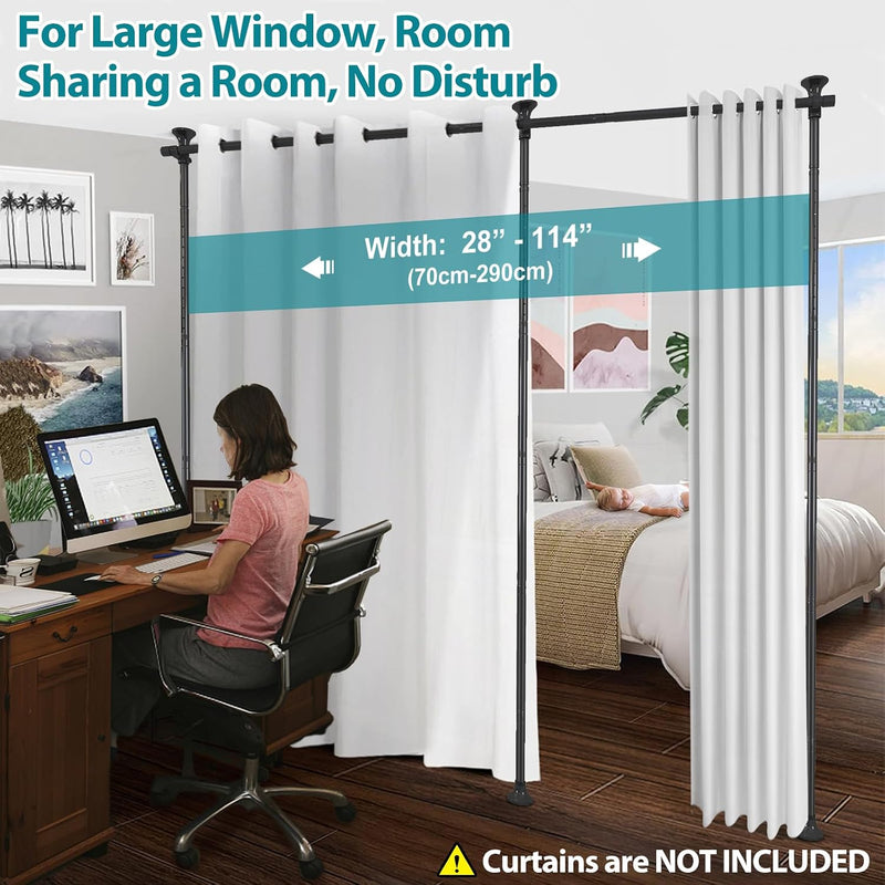 Room Divider No Drilling Curtain Rods Hanging Wall