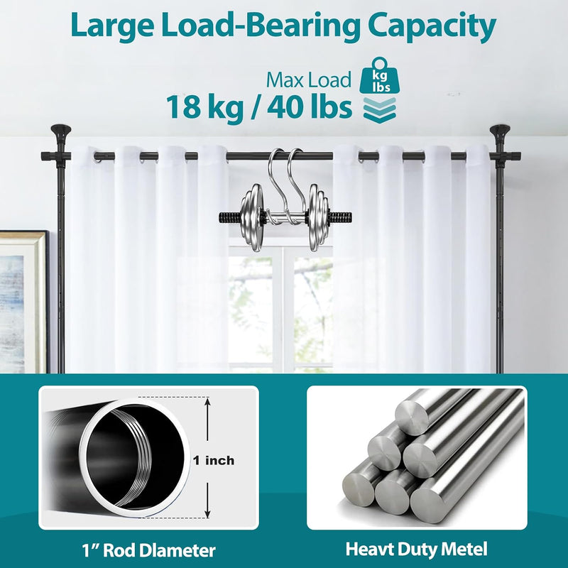 Room Divider No Drilling Curtain Rods Hanging Wall