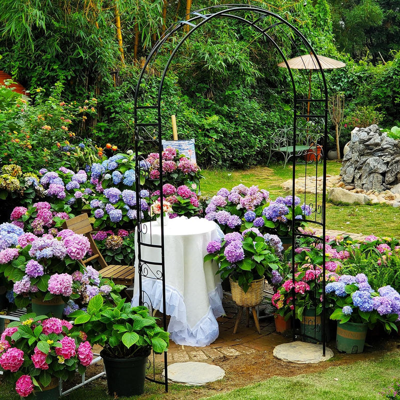 Rose Arch Arbour 87"h X 45"w Iron Curved