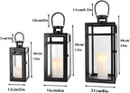 Rose Stainless Steel Candle Lanterns 48 38 30 (Set of 3)