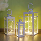 Rose Stainless Steel Candle Lanterns 48 38 30 (Set of 3)