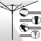 Rotary Washing Line 4 Arm 50m Folding Clothes