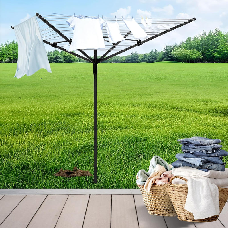 Rotary Washing Line 4 Arm 50m Folding Clothes