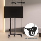 Rotate Mobile TV Stand on Wheels Cart 32-65