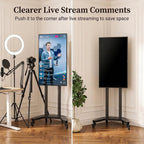 Rotate Mobile TV Stand on Wheels Cart 32-65