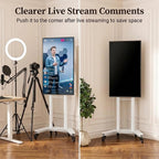 Rotate Mobile TV Stand on Wheels Cart 32-65
