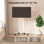 Rotate Mobile TV Stand on Wheels Cart 32-65