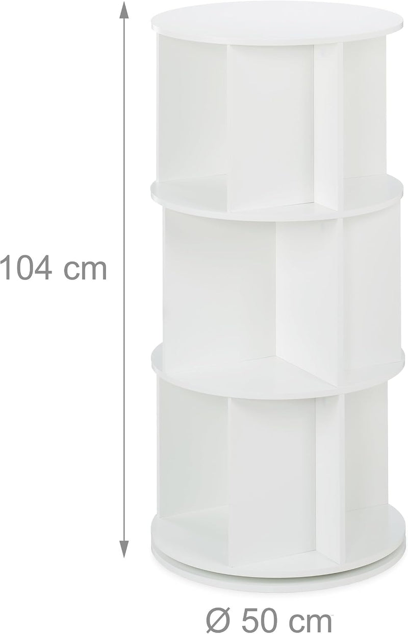 Rotating Bookcase 15 Compartments