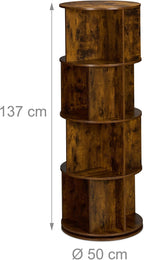 Rotating Bookcase 15 Compartments Hxd: Wood
