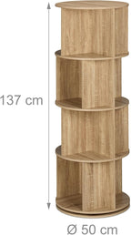 Rotating Bookcase 15 Compartments Hxd: Wood