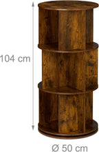 Rotating Bookcase 15 Compartments Hxd: Wood